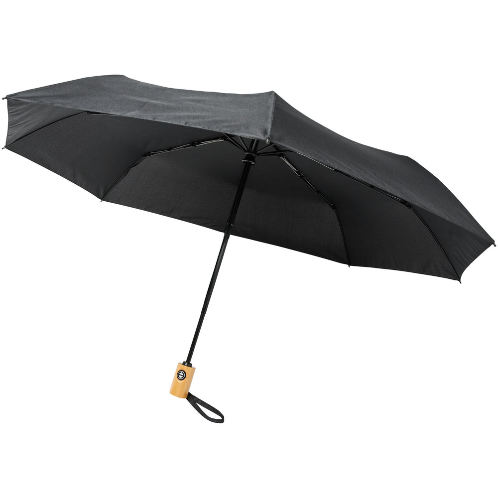 Branded Bo 21" foldable auto open/close recycled PET umbrella