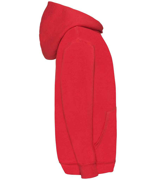 Fruit of the Loom Kids Classic Hooded Sweatshirt Red