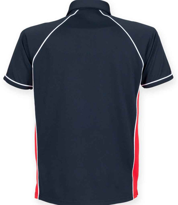Finden + Hales Performance Piped Polo Shirt Navy/Red/White