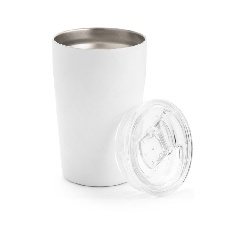 SLIDER. Stainless steel travel cup 380 mL