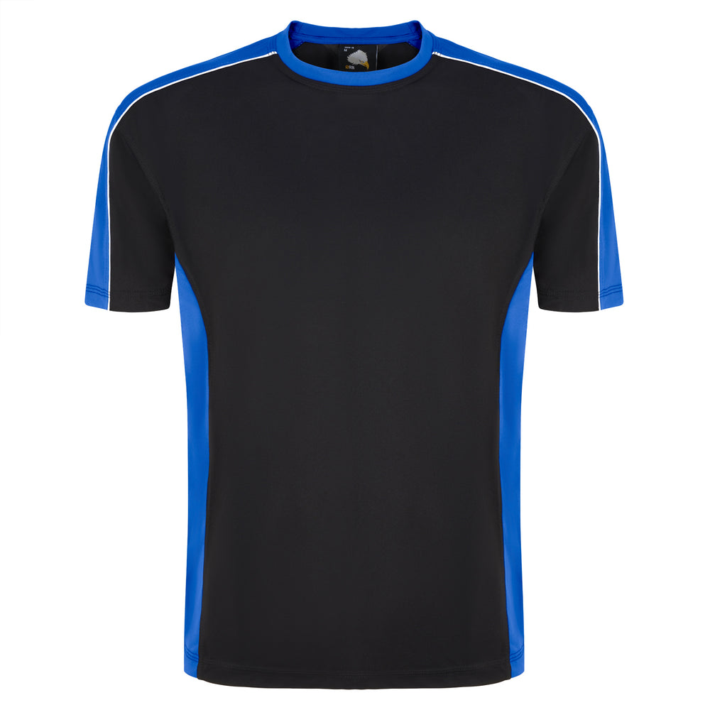 Orn Avocet Two Tone Polyester T-Shirt Black/Royal