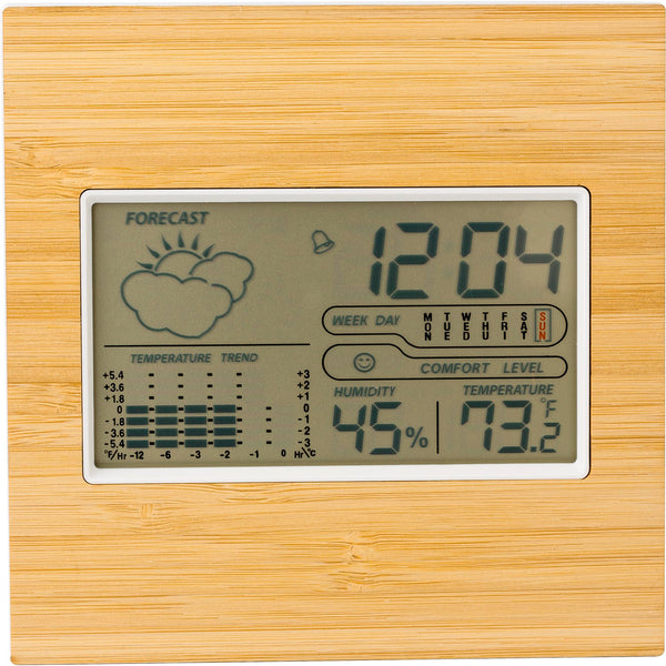 Branded Leathercote Bamboo weather station