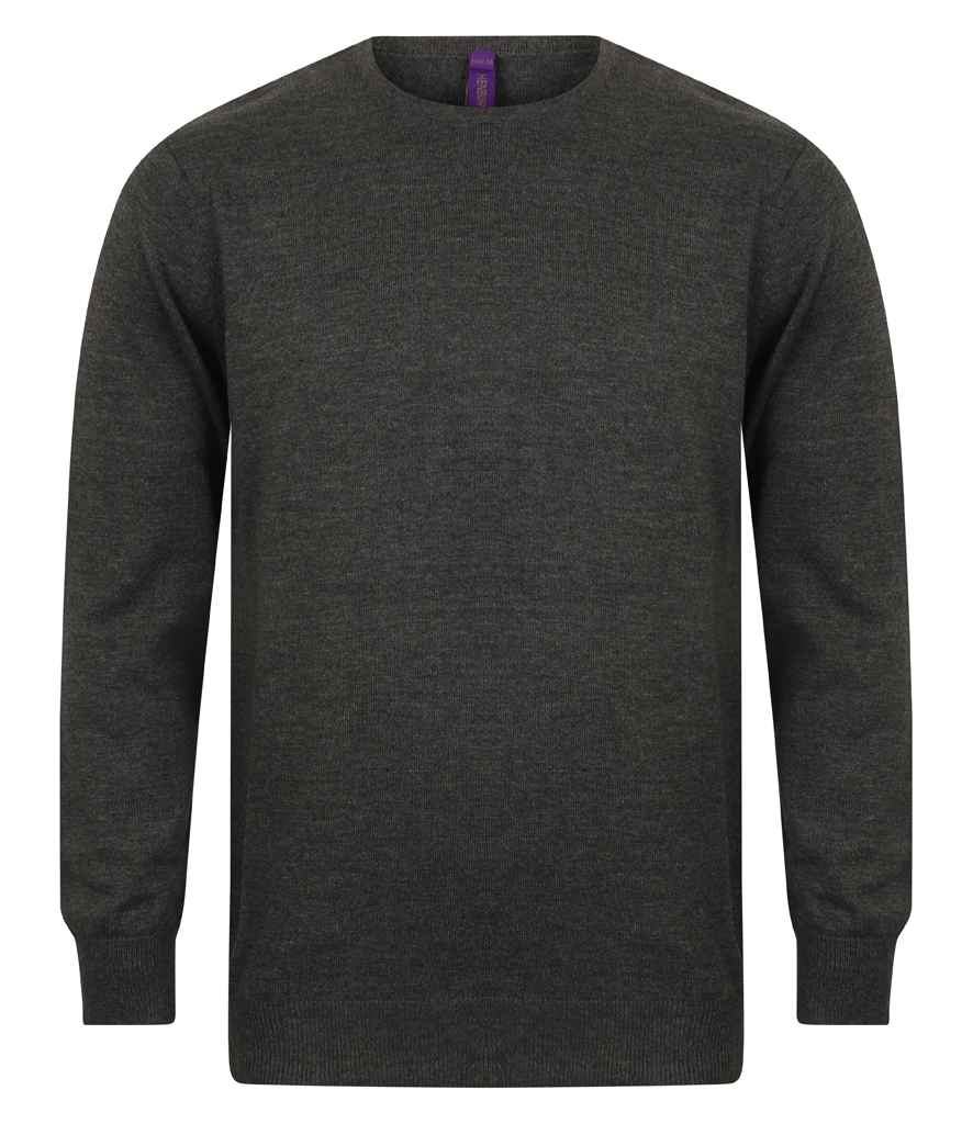 Branded Henbury Lightweight Cotton Acrylic Crew Neck Sweater