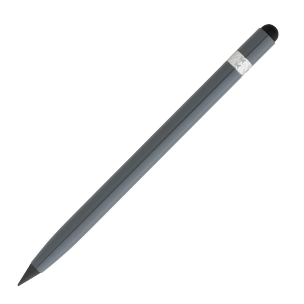 Aluminum inkless pen with eraser