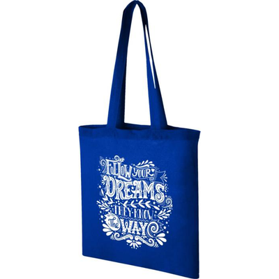 5oz Coloured Cotton Tote Bag - Royal Blue