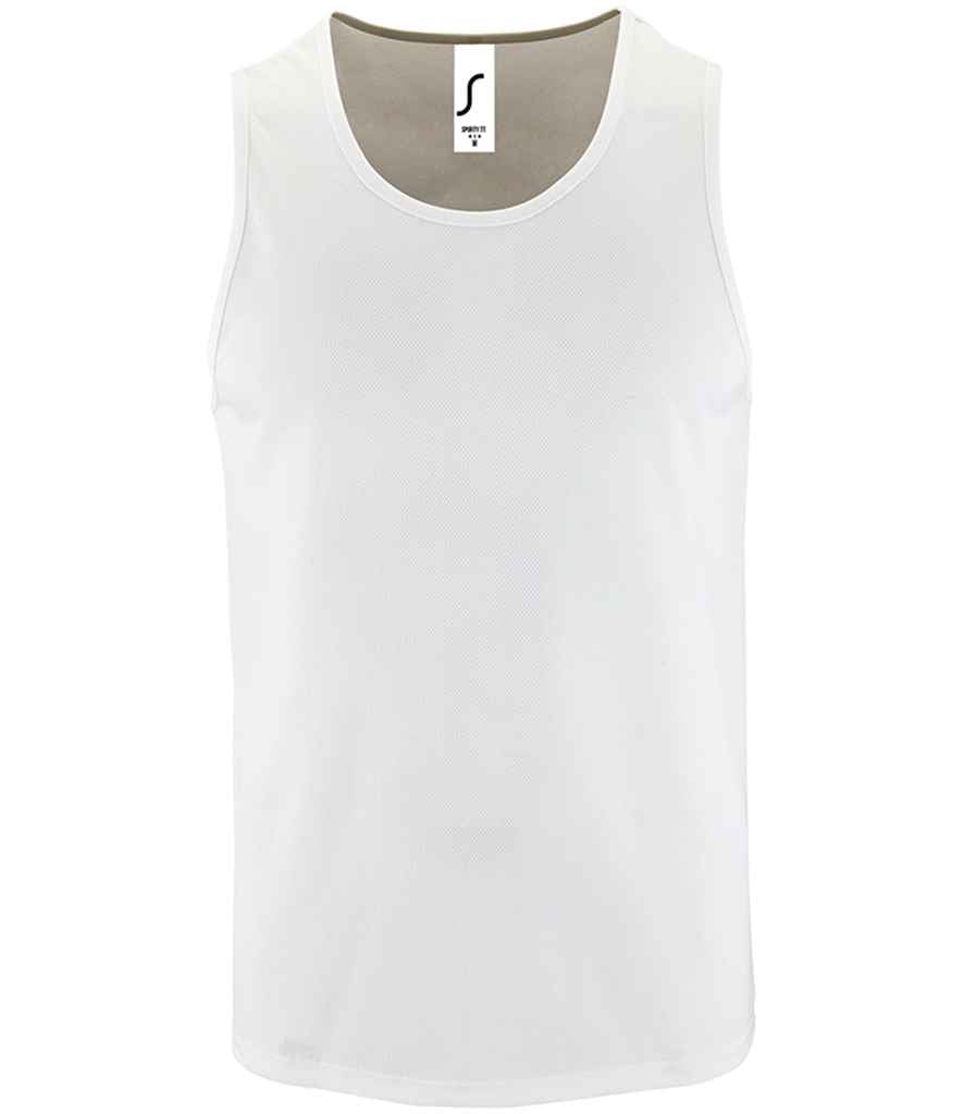 SOL'S Sporty Performance Tank Top White