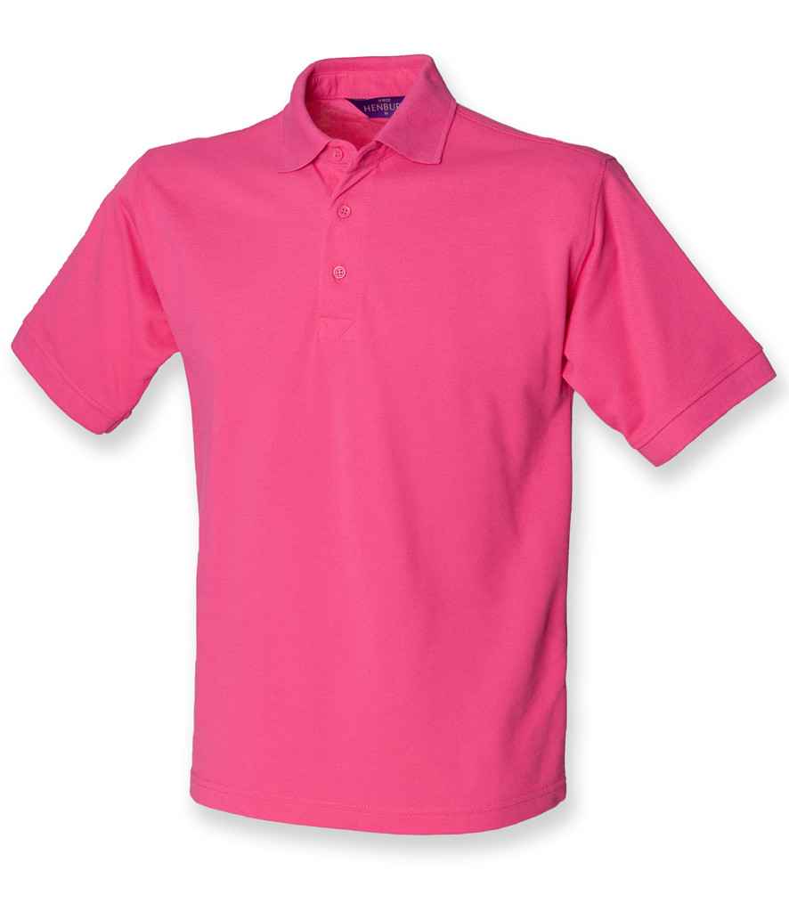 Henbury Heavy Poly/Cotton Piqué Polo Shirt Fuchsia