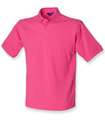 Henbury Heavy Poly/Cotton Piqué Polo Shirt Fuchsia