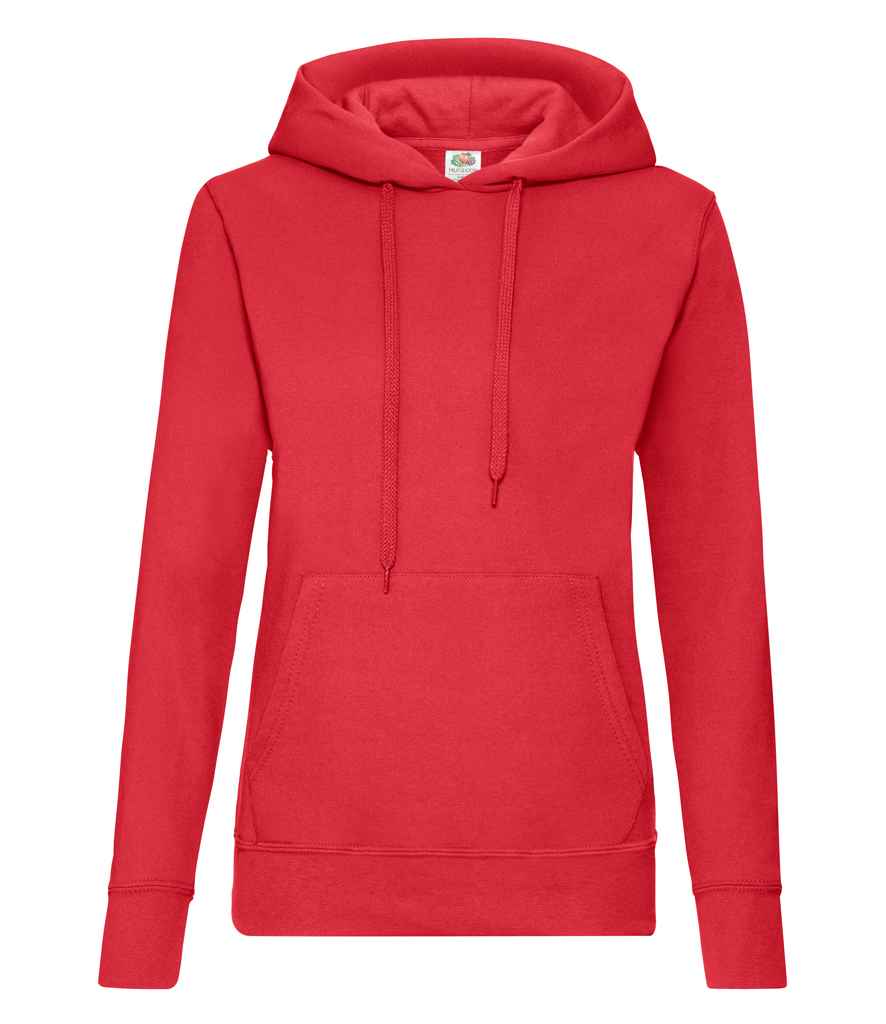 Fruit of the Loom Classic Lady Fit Hooded Sweatshirt Red
