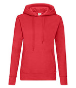 Fruit of the Loom Classic Lady Fit Hooded Sweatshirt Red