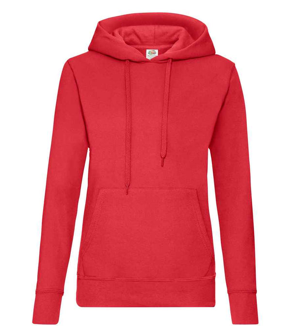 Fruit of the Loom Classic Lady Fit Hooded Sweatshirt Red