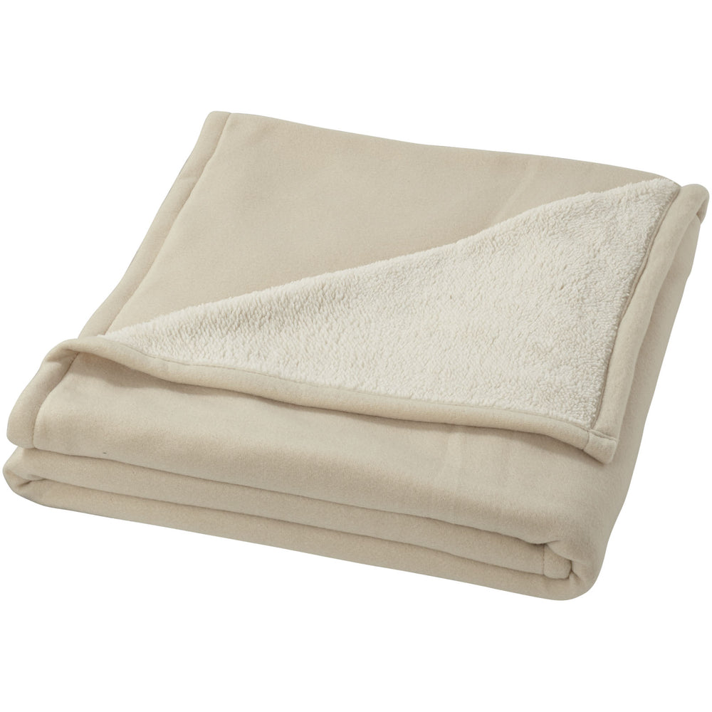Branded Springwood soft fleece and sherpa plaid blanket