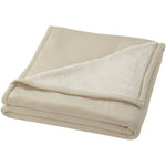 Branded Springwood soft fleece and sherpa plaid blanket