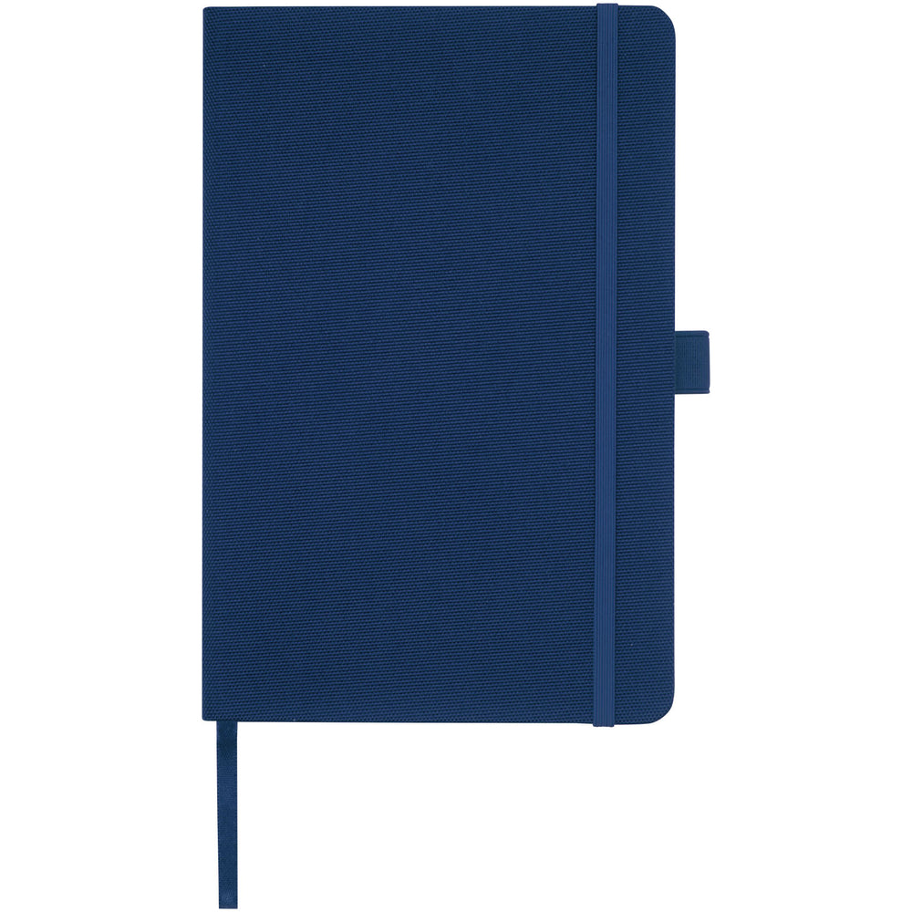 Branded Honua A5 recycled paper notebook with recycled PET cover