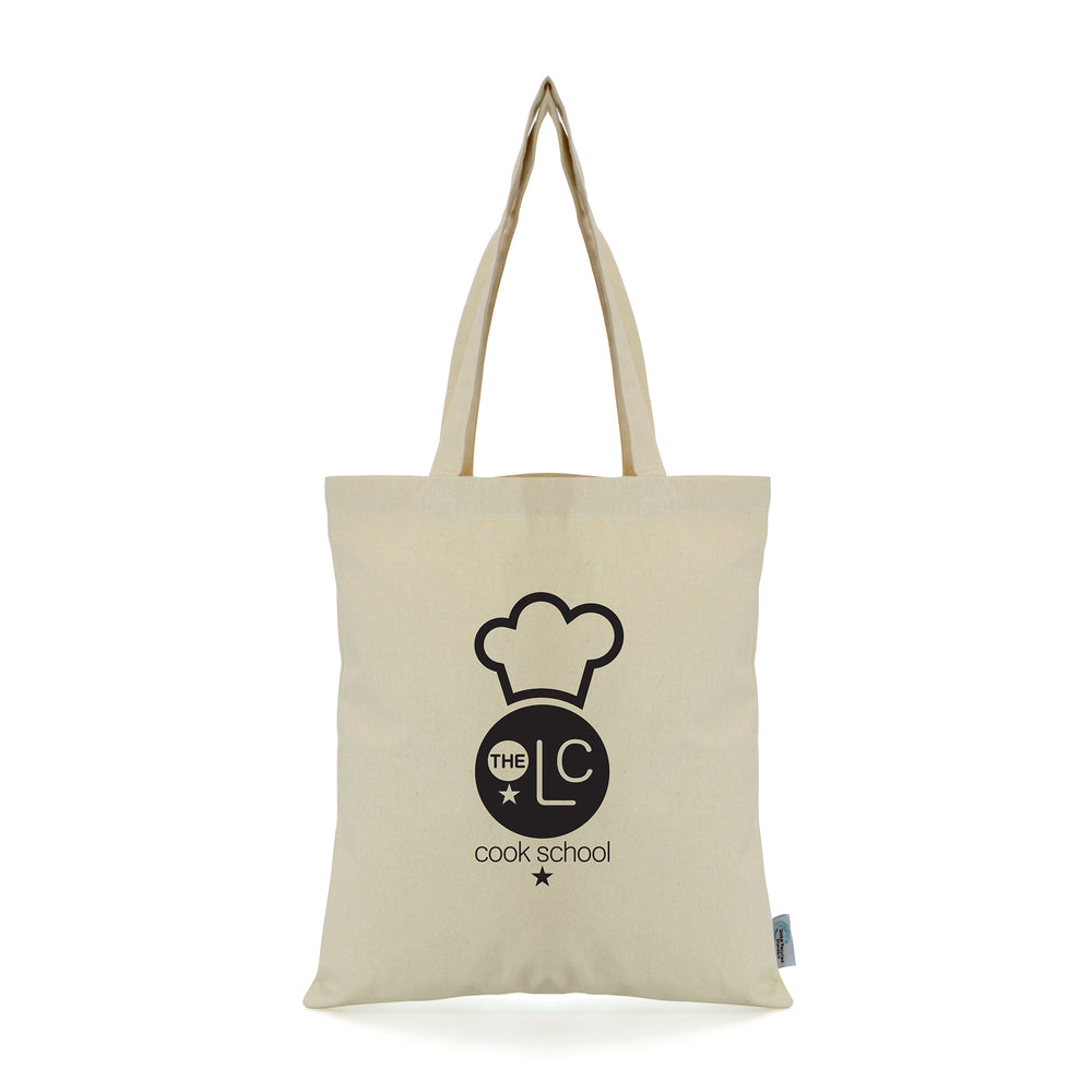 Branded 7oz Recycled Cotton Shopper. Long Handled