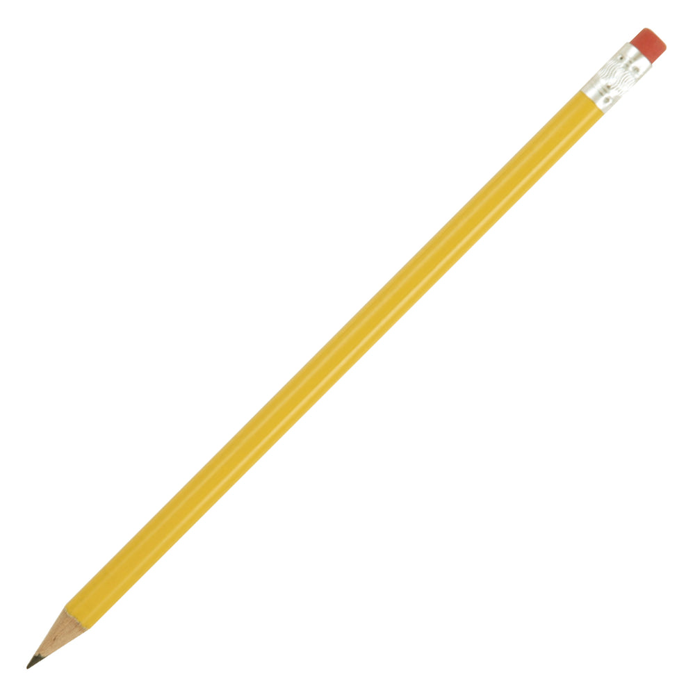 Branded HB PENCIL sharpened with rubber tipped