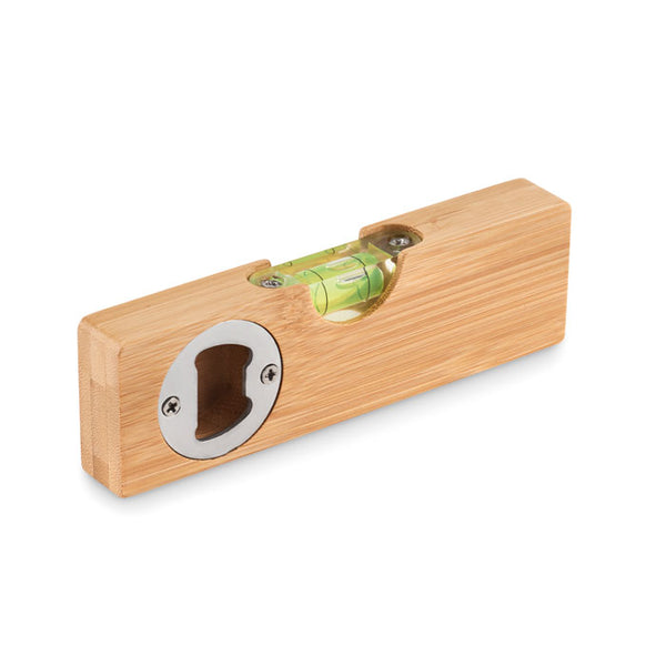 Branded Spirit level and bottle opener