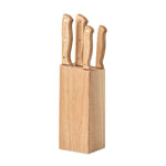 Branded 5 piece knife set in base