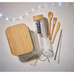 Branded Glass lunchbox with bamboo lid