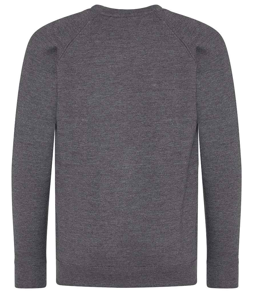 AWDis Academy Kids Raglan Sweatshirt Charcoal