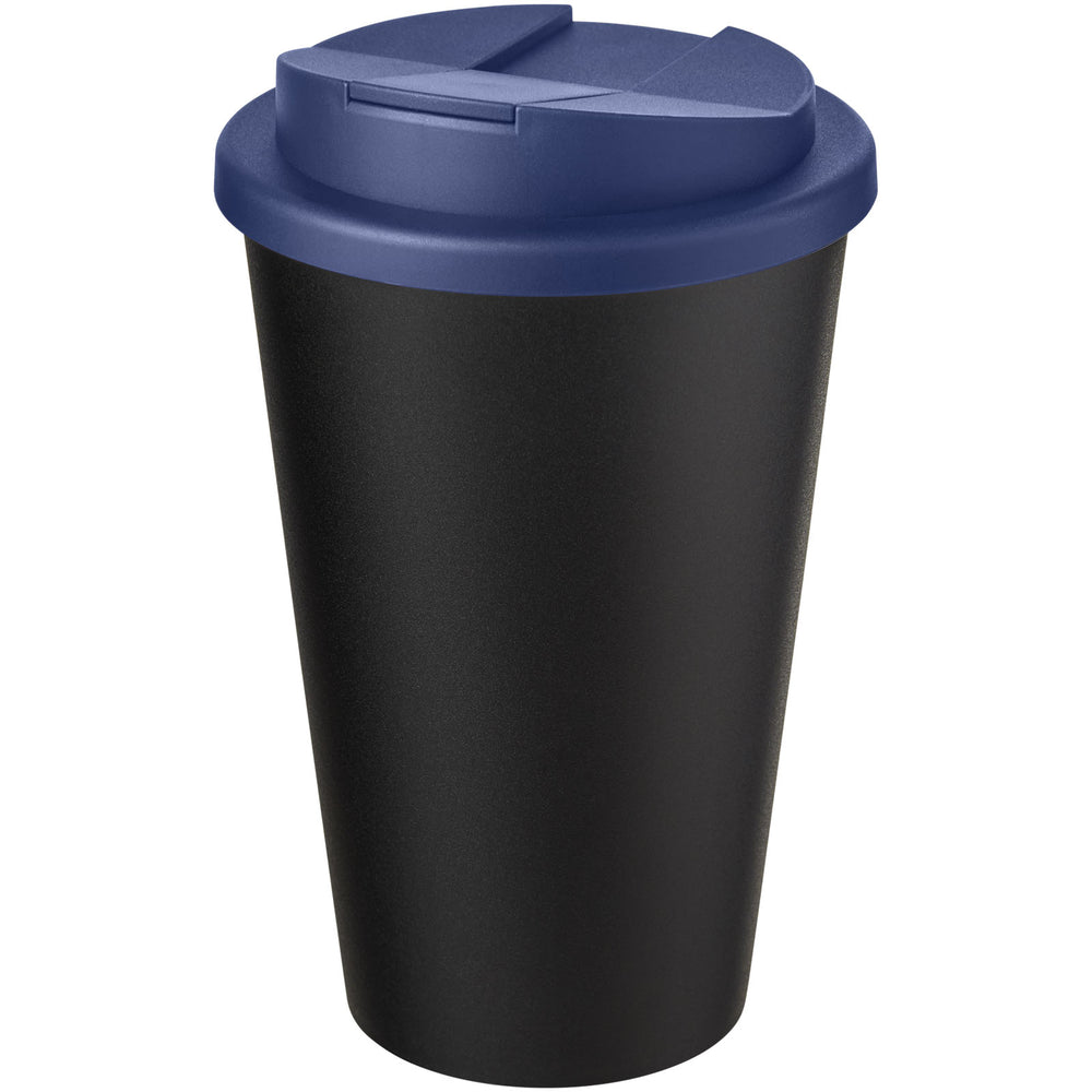 Branded Americano® Eco 350 ml recycled tumbler with spill-proof lid