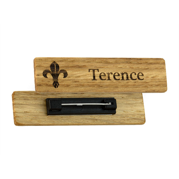 Real Wood Name Badges