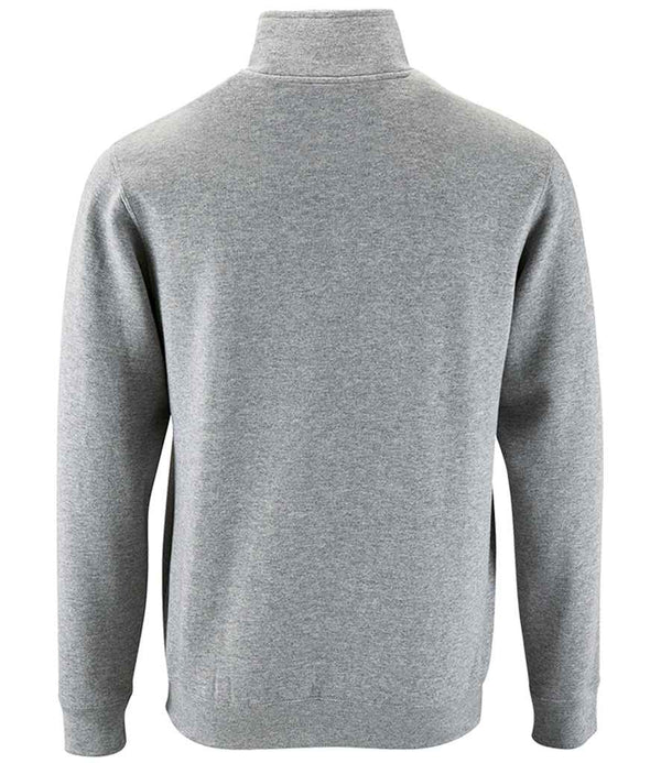 SOL'S Stan Contrast Zip Neck Sweatshirt Grey Marl