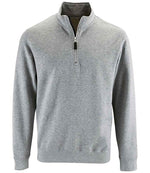 SOL'S Stan Contrast Zip Neck Sweatshirt Grey Marl