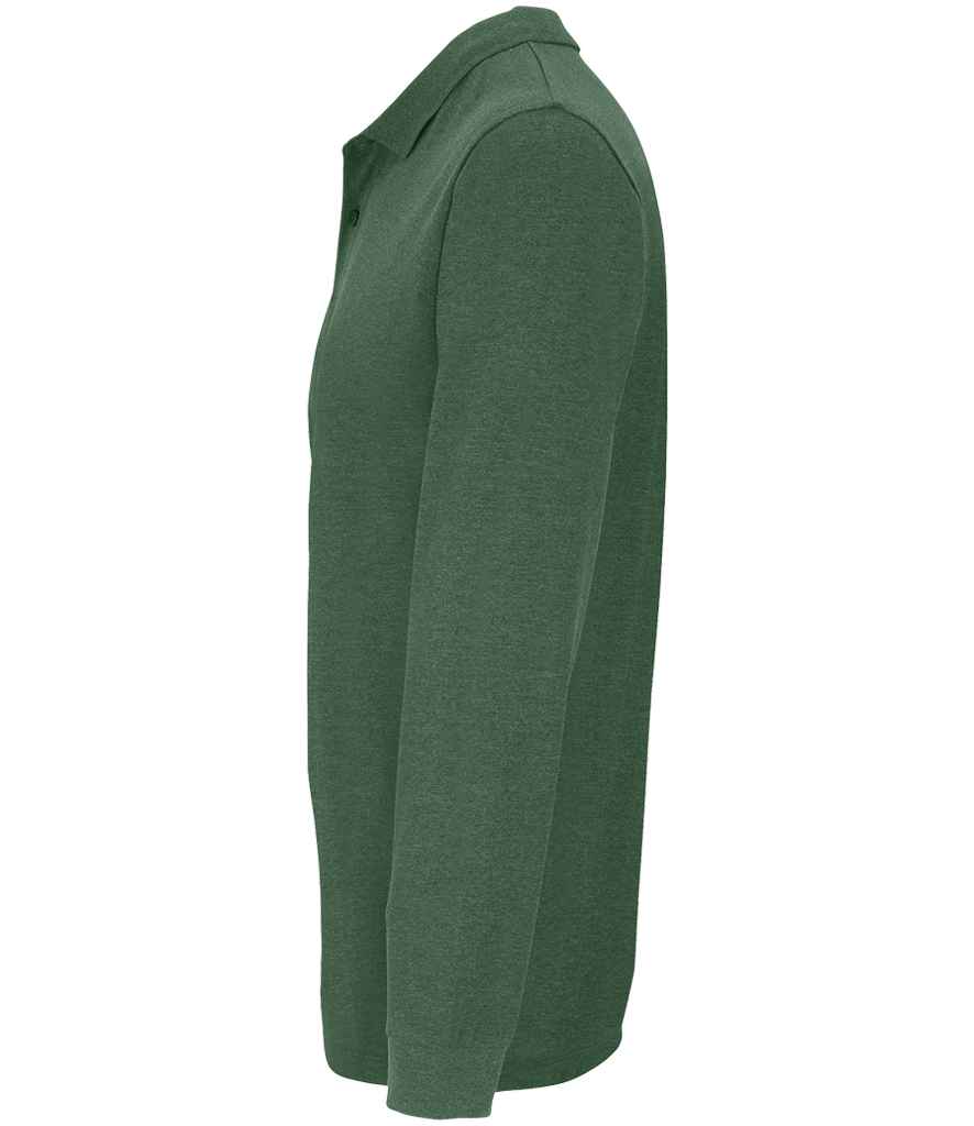 SOL'S Unisex Planet Long Sleeve Piqué Polo Shirt Bottle Green