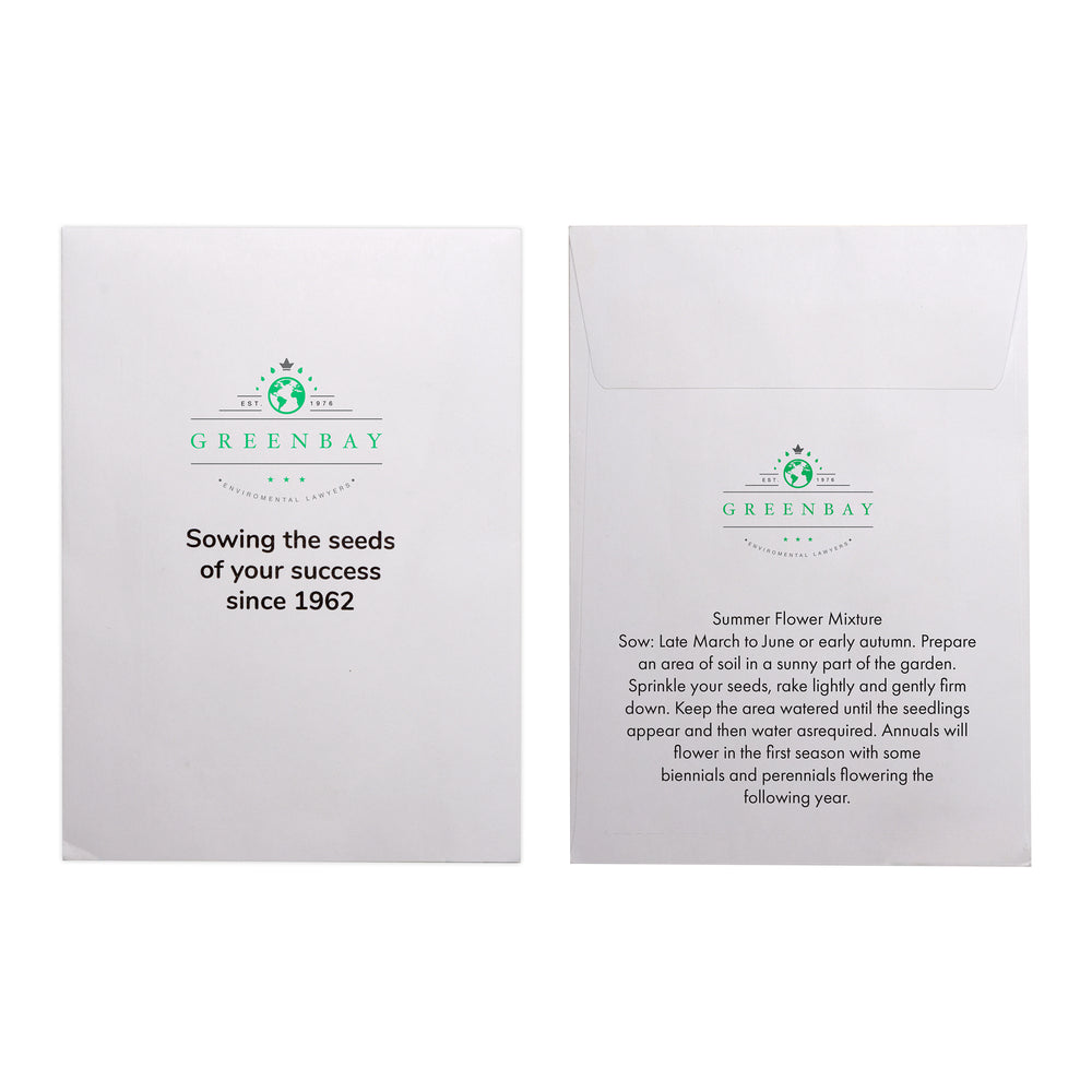 Seed Pack in White Paper Envelope Summer Flowers
