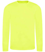 AWDis Cool Long Sleeve Wicking T-Shirt Electric Yellow
