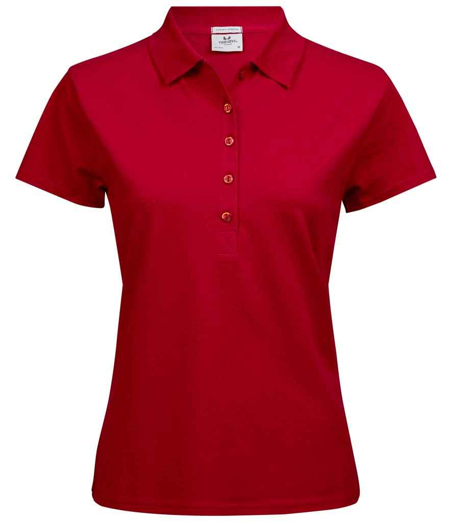 Tee Jays Ladies Luxury Stretch Polo Shirt Red