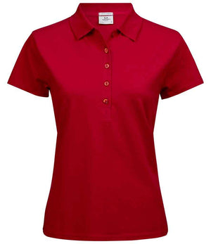 Tee Jays Ladies Luxury Stretch Polo Shirt Red