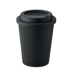 Branded Double wall tumbler PP 300 ml with drinking lid