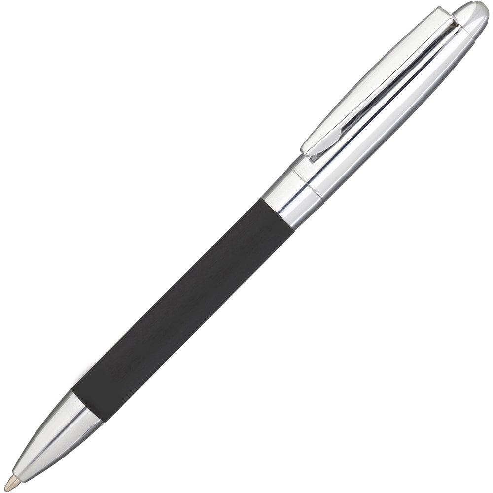 Branded JAVELIN ball pen with Soft Feel barrel and chrome trim