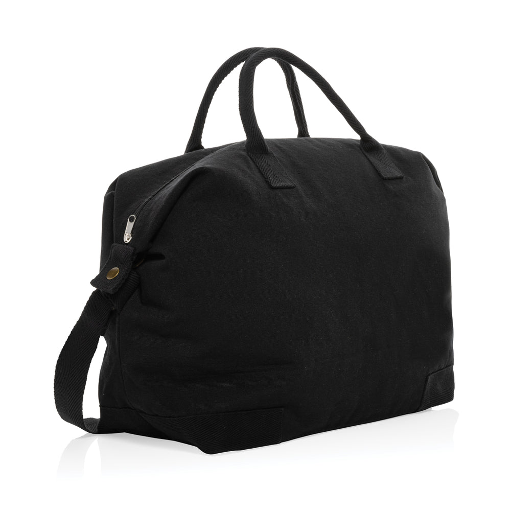 Branded Kezar AWARE™ 500 gsm recycled canvas deluxe weekend bag
