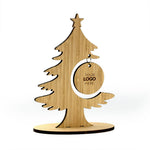 Bamboo Christmas Tree with Bamboo Bauble - 160mm x 210mm