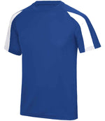 AWDis Cool Contrast Wicking T-Shirt Royal Blue/Arctic White
