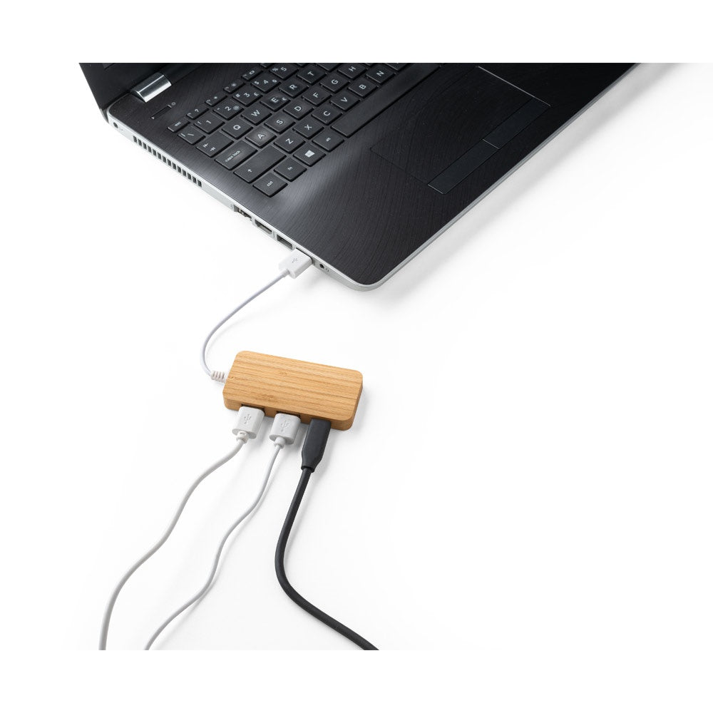 MOSER. Bamboo hub with 2 ports