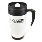 Branded Polo Plus 400 ml Plastic Solid Coloured Travel Mug