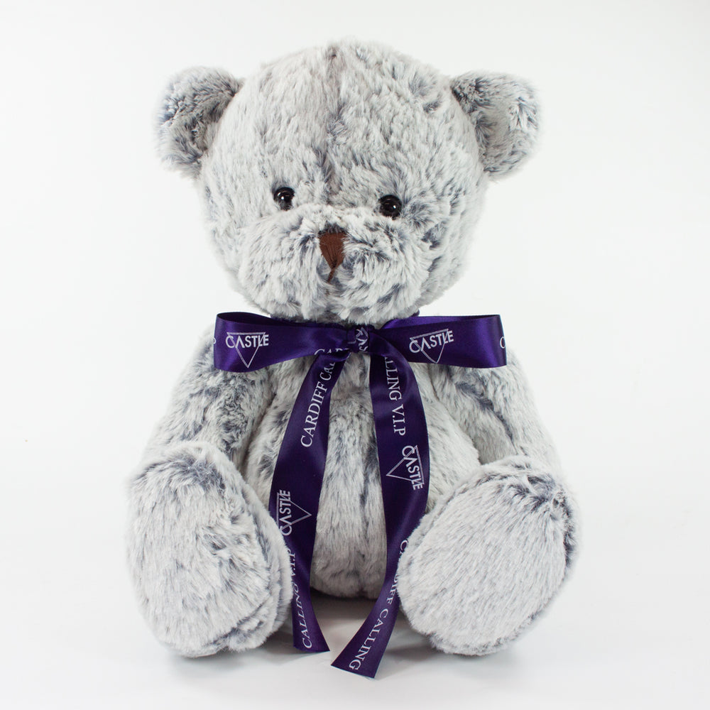 Bow Bear II 25cm Premier Bear, Mulberry