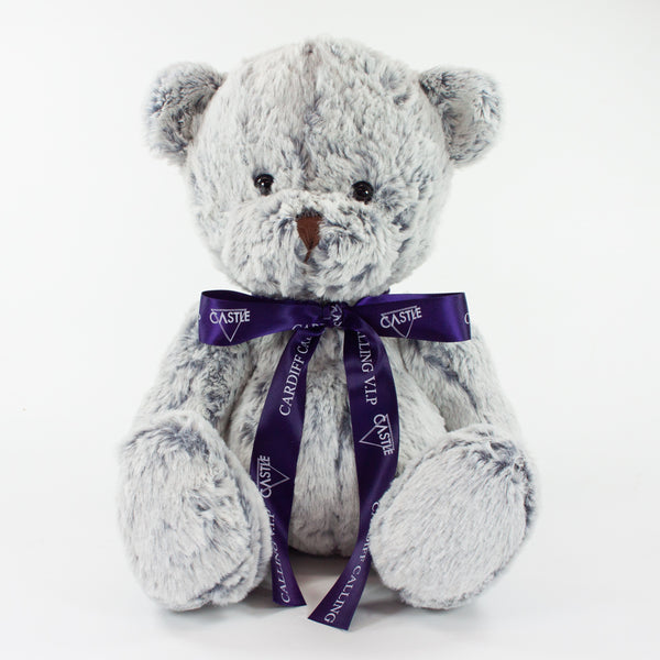 Bow Bear II 25cm Premier Bear, Mulberry