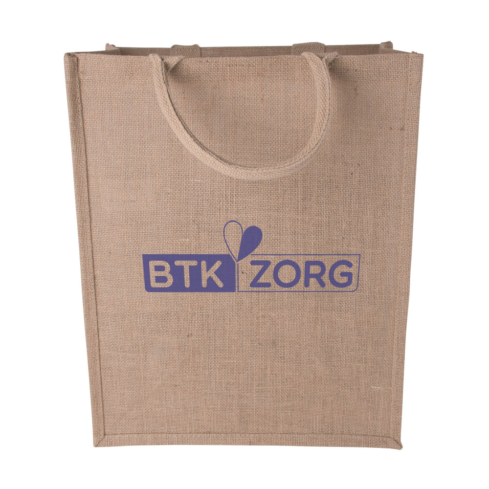 Branded Holywell Jute bag standing model