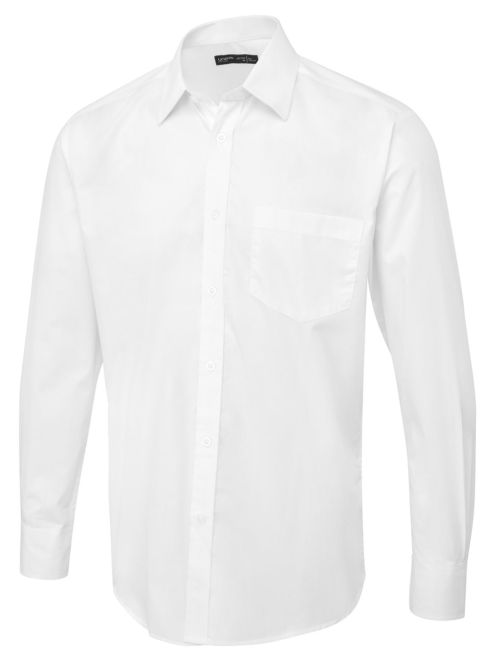 Branded Men's Long Sleeve Poplin Shirt