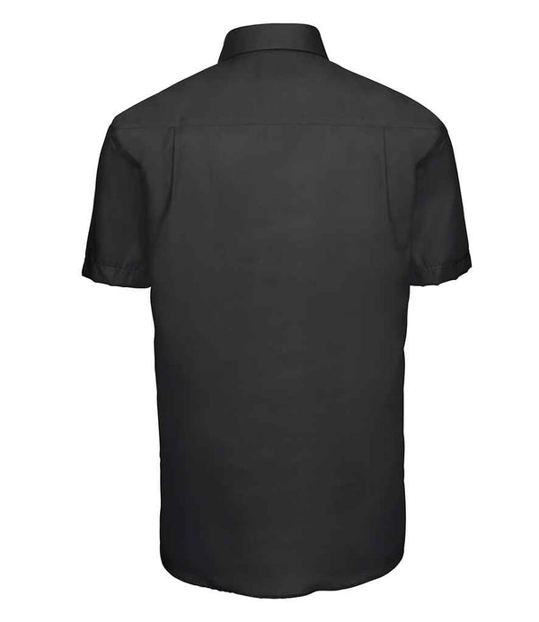 Russell Collection Short Sleeve Ultimate Non-Iron Shirt Black