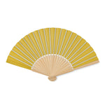 Branded Manual hand fan with bamboo handle