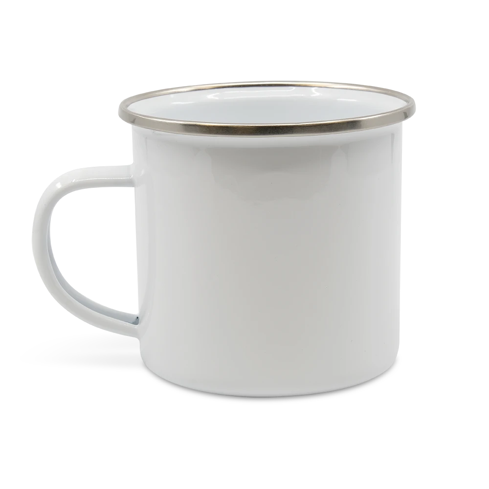 Kelvedon 340ml Full Colour Enamel Mug White