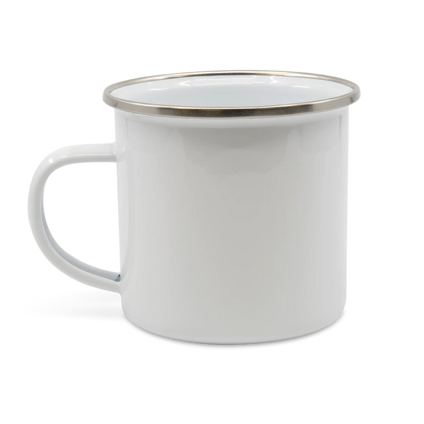 Kelvedon 340ml Full Colour Enamel Mug White