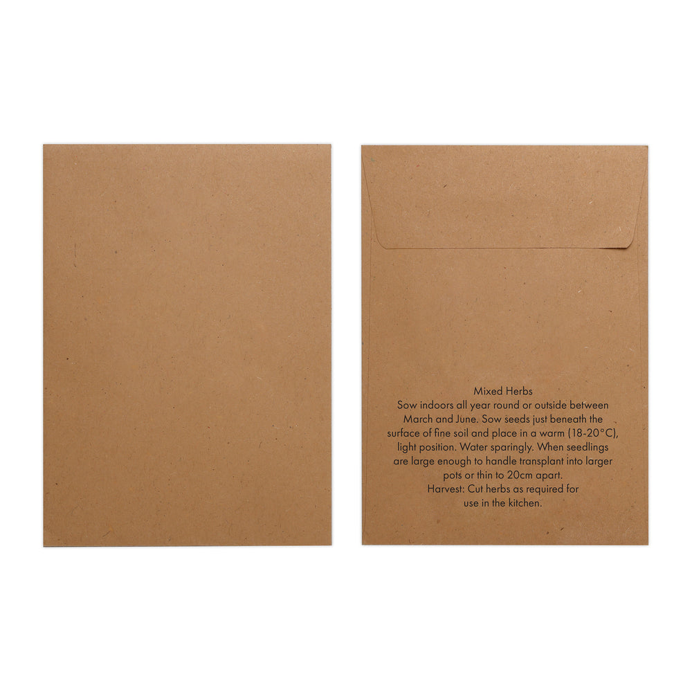 Seed Pack in Kraft Paper Envelope Herb Mix
