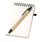Branded A6 recycled notepad with pen